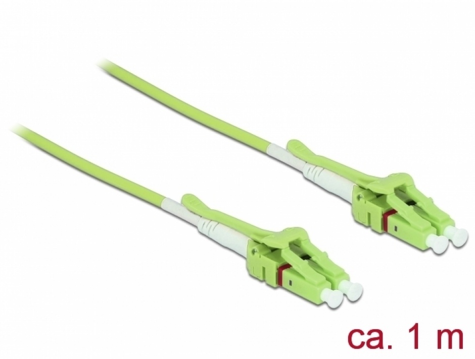 Cablu fibra optica LC la LC Multi-mode OM5 Uniboot 1m, Delock 85688 conectica.ro